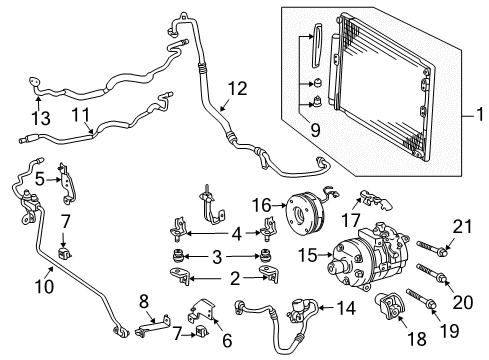 Pipe, Cooler Refrigerant Suction, C Diagram for 88717-35200