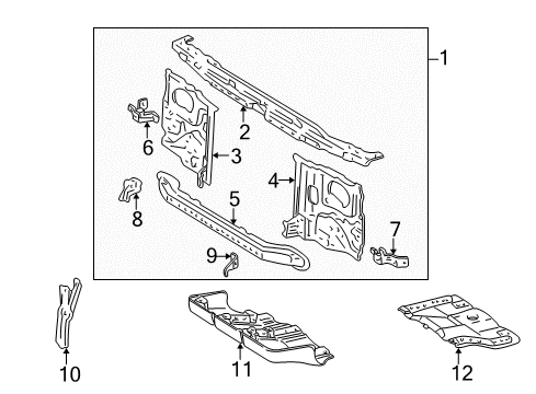1996 Toyota 4Runner Radiator Support Diagram
