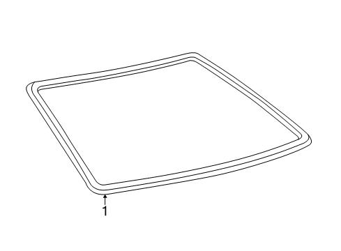 2004 Toyota Solara Back Glass - Reveal Moldings Diagram
