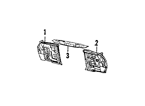 1986 Toyota Land Cruiser Side Support, Driver Side Diagram for 53203-90A03