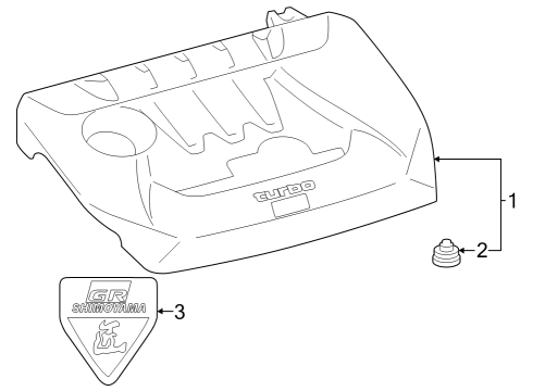2023 Toyota GR Corolla Engine Appearance Cover Diagram