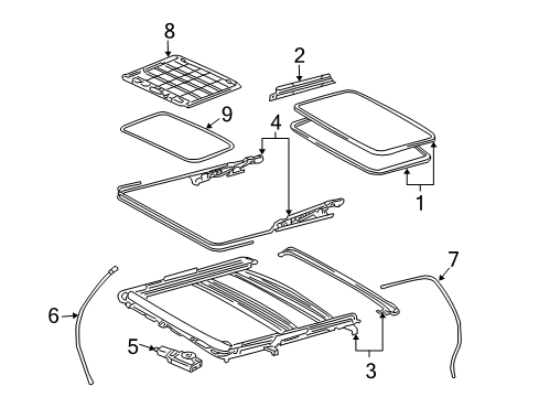 2004 Toyota Highlander Sunroof Diagram