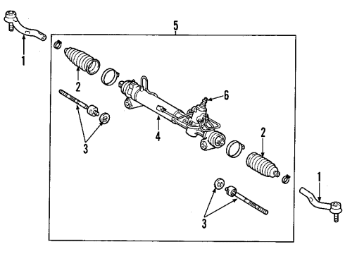 2010 Toyota Avalon P/S Pump & Hoses, Steering Gear & Linkage Diagram 1 - Thumbnail