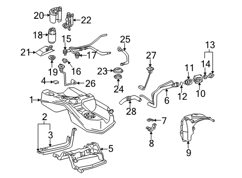 Gasket, Fuel Tank Cap Diagram for 77316-14010