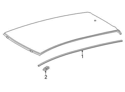 2022 Toyota Corolla Cross Exterior Trim - Roof Diagram