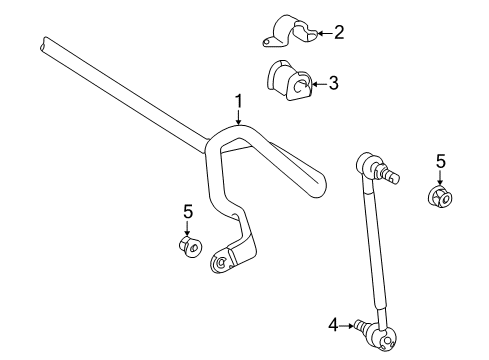 2004 Toyota Celica Stabilizer Bar & Components - Front Diagram