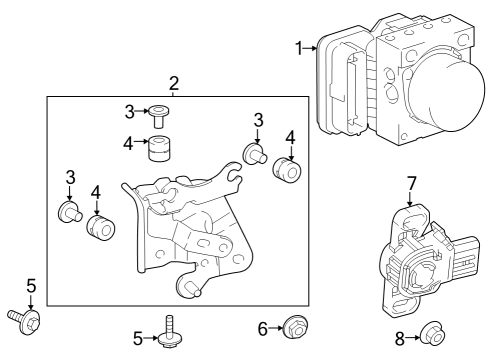 2023 Toyota Prius AWD-e Anti-Lock Brakes Diagram