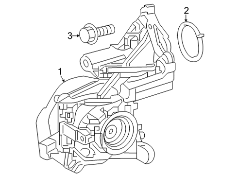 Housing Sub-Assembly, Water Inlet W/Water Pump Diagram for 16032-25010