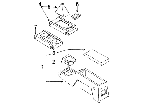 1994 Toyota Pickup Console Diagram