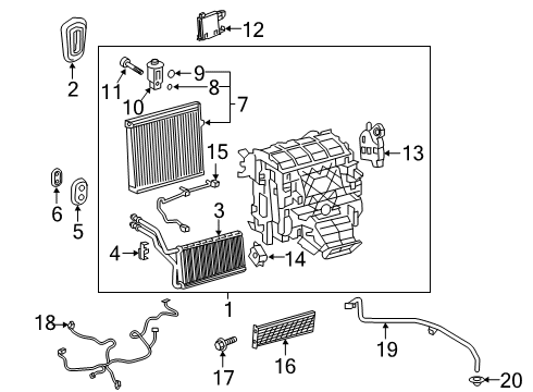 2021 Toyota RAV4 A/C & Heater Control Units Diagram