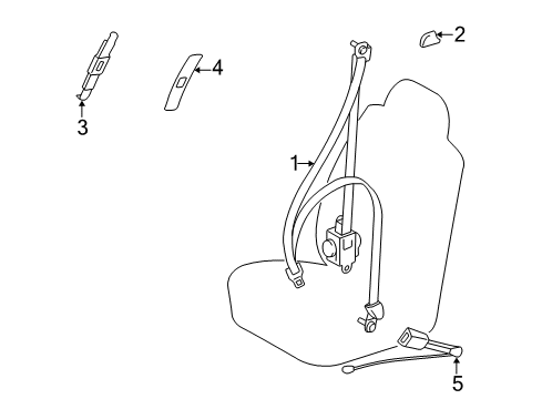 1997 Toyota Camry Front Seat Belts Diagram