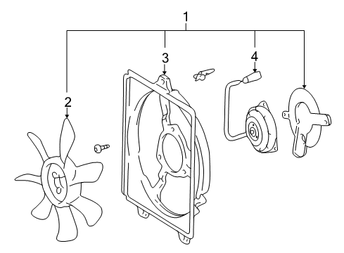 2000 Toyota RAV4 A/C Condenser Fan Diagram