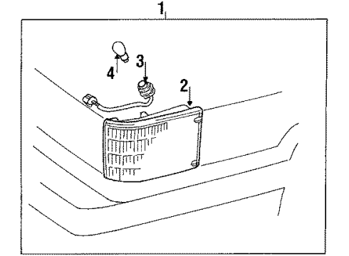 1987 Toyota Van Corner Lamps Diagram