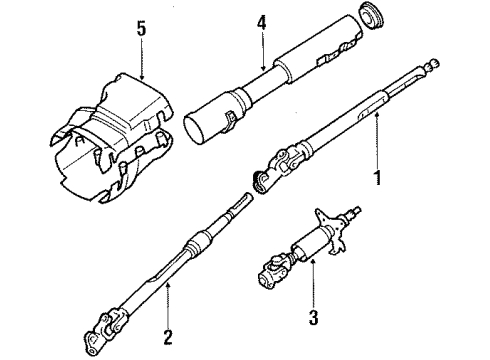 1992 Toyota Supra Steering Column & Wheel, Steering Gear & Linkage Diagram