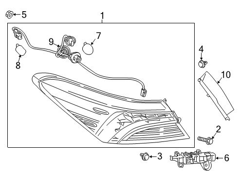 2022 Toyota Camry Bulbs Diagram