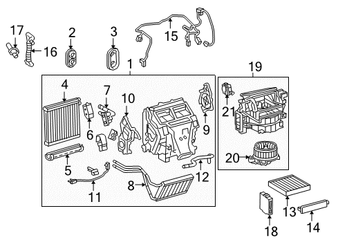 Grommet(For Cooler Pipe) Diagram for 88897-35020