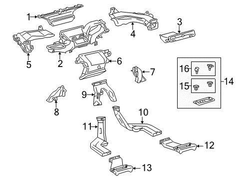 2016 Toyota Prius V Ducts Diagram