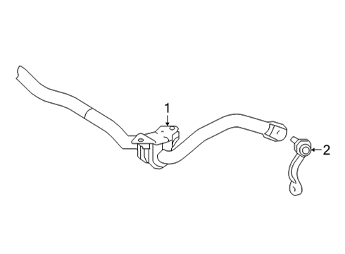 2022 Toyota Mirai Stabilizer Bar & Components - Front Diagram