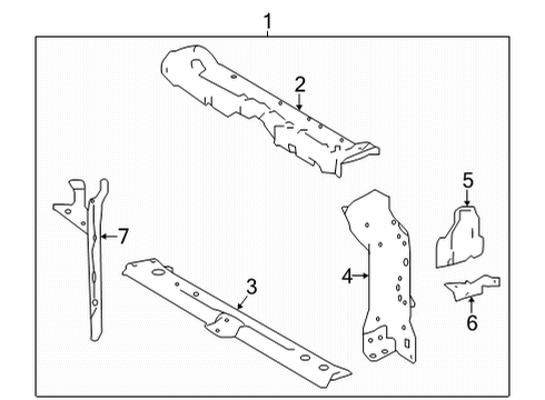 2022 Toyota Corolla Cross Radiator Support Diagram