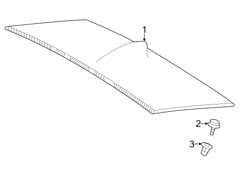 2023 Toyota Prius AWD-e Exterior Trim - Roof Diagram