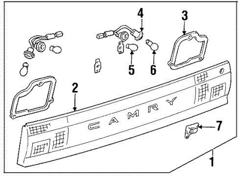 1993 Toyota Camry Backup Lamps Diagram
