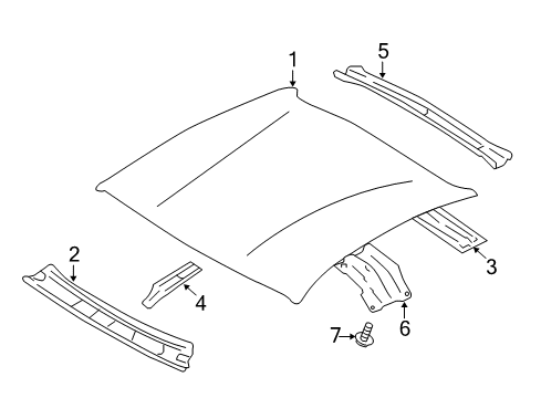 2016 Scion FR-S Roof & Components Diagram