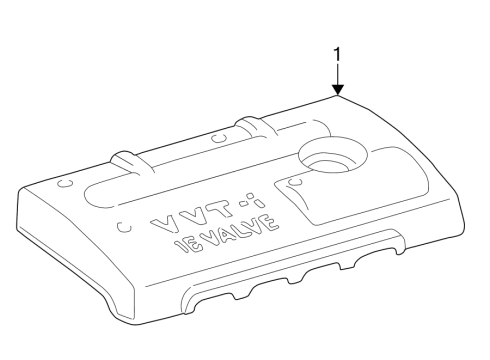 2007 Toyota Corolla Engine Appearance Cover Diagram