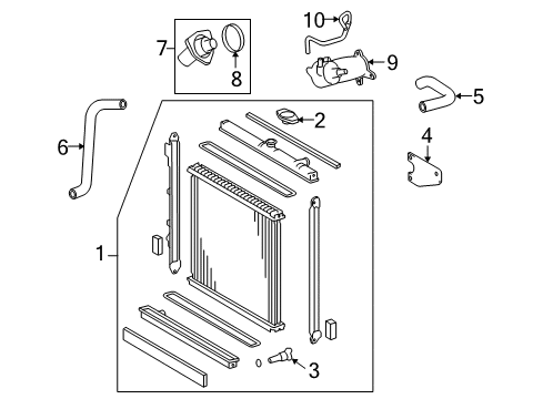 2017 Toyota Sequoia Radiator & Components Diagram
