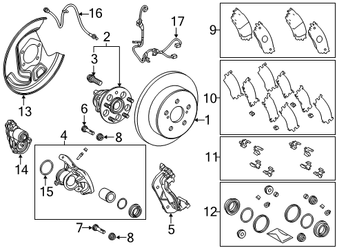 2018 Toyota C-HR Rear Brakes Diagram
