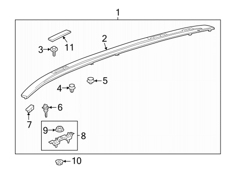 2021 Toyota RAV4 Luggage Carrier Diagram