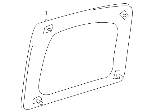 2013 Toyota FJ Cruiser Rear Door - Glass & Hardware Diagram