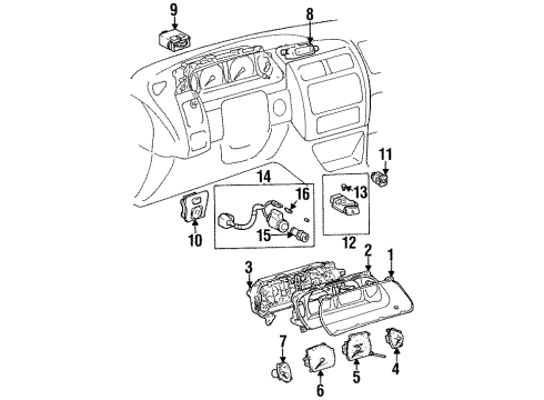 1999 Toyota Avalon Instrument Gauges Diagram