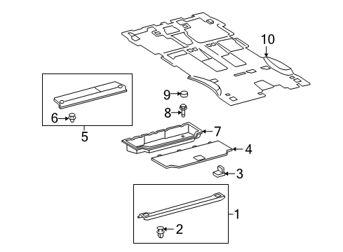 2017 Toyota Sequoia Interior Trim - Rear Body Diagram