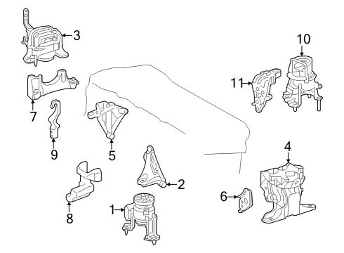 Insulator, Engine Mounting, Front(For Transverse Engine) Diagram for 12361-25110