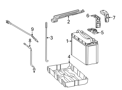 Bolt, Battery Clamp Diagram for 74451-30110