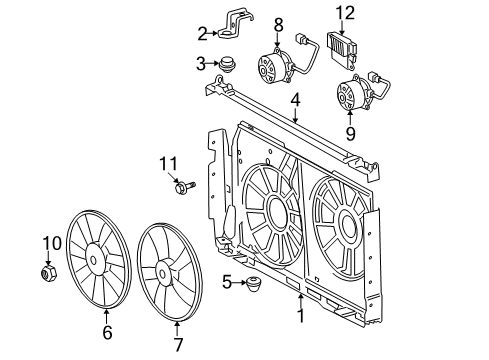 2010 Toyota RAV4 Cooling System, Radiator, Water Pump, Cooling Fan Diagram
