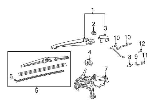 Joint, Windshield Washer Elbow Diagram for 85355-12360