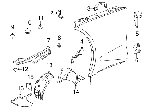 2024 Toyota GR Supra Fender & Components Diagram