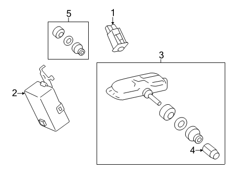 2019 Toyota Corolla TPMS Sensor Diagram for 42607-12040