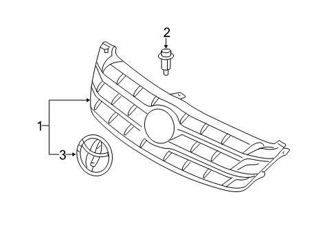 2005 Toyota Avalon Grille & Components Diagram