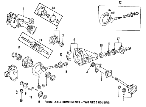 1994 Toyota T100 Front Axle, Axle Shafts & Joints, Differential, Drive Axles, Propeller Shaft Diagram