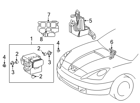 2004 Toyota Celica Anti-Lock Brakes Diagram