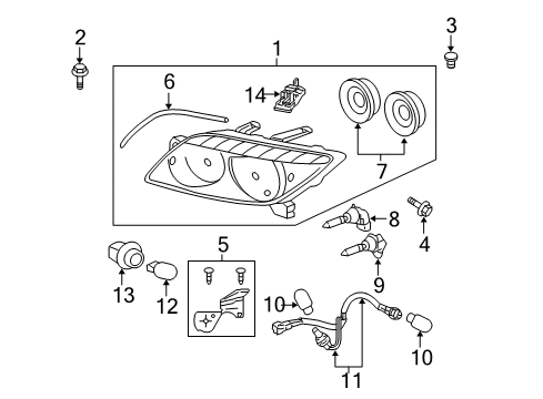 2009 Scion tC Headlamps Diagram