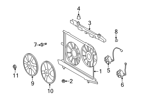 2012 Scion xB Cooling System, Radiator, Water Pump, Cooling Fan Diagram 1 - Thumbnail