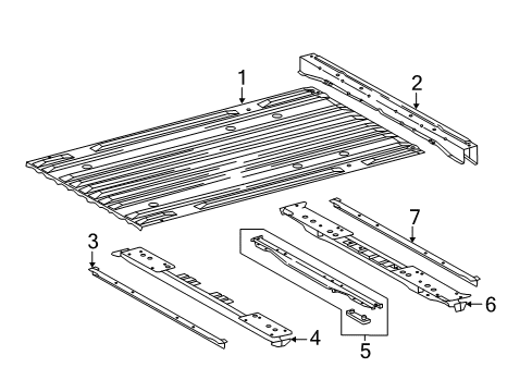 2018 Toyota Tundra Pick Up Box - Floor Diagram