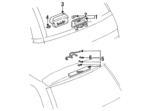 1991 Toyota Previa High Mount Lamps Diagram