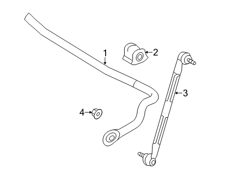 2016 Toyota Prius V Stabilizer Bar & Components - Front Diagram