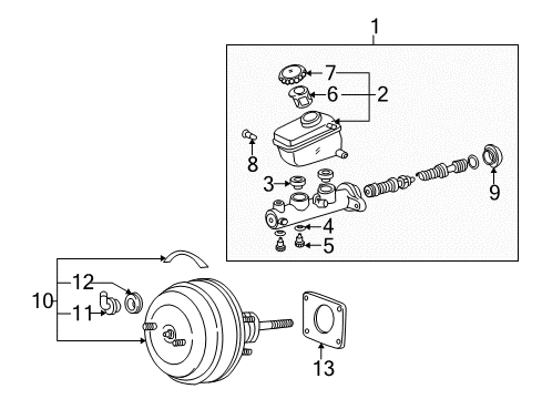 Bolt(For Brake Master Cylinder) Diagram for 90109-06077