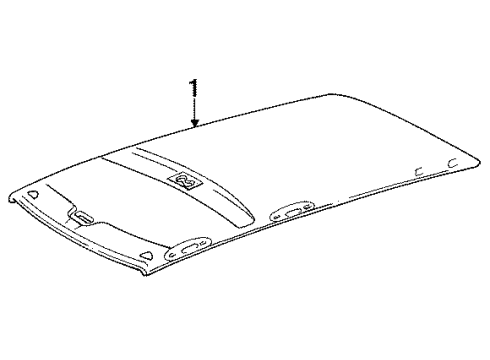 1993 Toyota Camry Interior Trim - Roof Diagram
