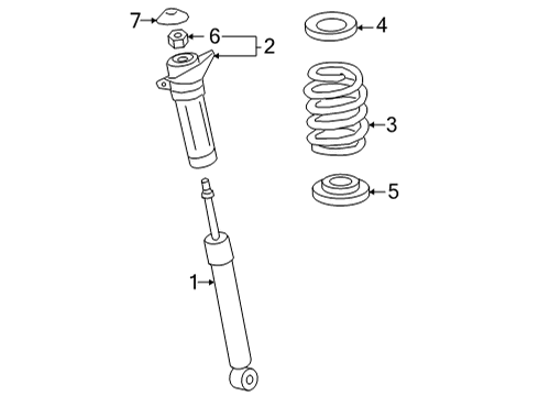 Insulator, Rear Coil Spring, Upper Passenger Side Diagram for 48257-47020